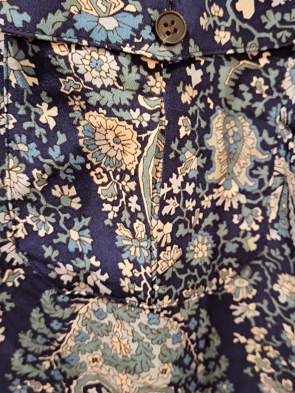 NWT J. Crew Silk Paisley Long Sleeved Blouse Size Large - Picture 5 of 7